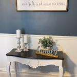 Beautiful newly refinished Antique Farmhouse style console entrance table.