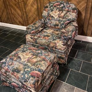 Photo of  Arm chair with ottoman