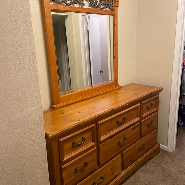 Photo of Dresser with beveled mirror