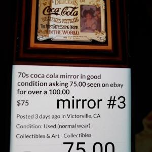 Photo of Coca cola mirror from the 70s 