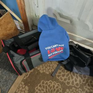 Photo of Small dog carriers and tshirt