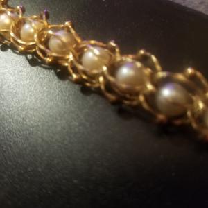 Photo of 14 kt Gold Pearl bracelet