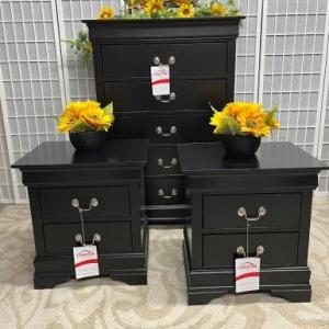 Photo of New black Dresser and two Nightstands-PRICE REDUCED!
