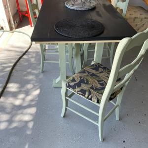 Photo of Italy Marked  restored kitchenette, 4 chairs newly upholstered Chalk