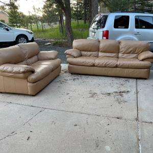 Photo of Leather Sofa and loveseat 