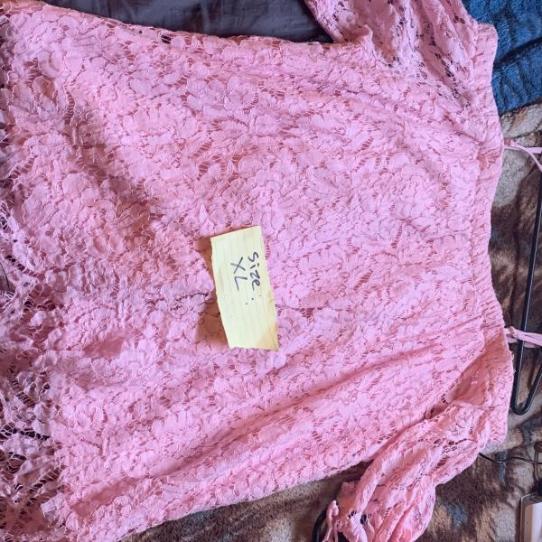 Photo of Pink lace blouse size XL