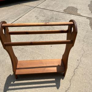Photo of Wood quilt rack 