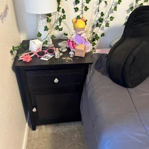 Photo of Nightstand and Twin bed base