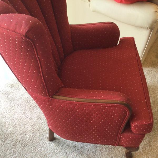 Photo of Beautiful red wing back chair