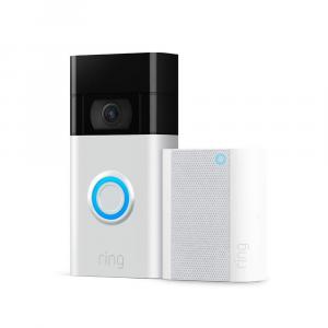 Photo of Ring Video Doorbell – Satin Nickel with Ring Chime 