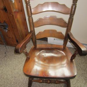 Photo of ANTIQUE SOLID WOOD ROCKING CHAIR