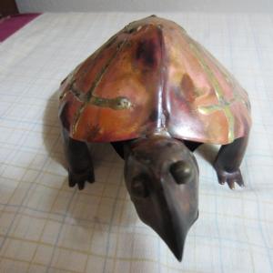 Photo of TIN AND METAL 8-INCH LONG TURTLE