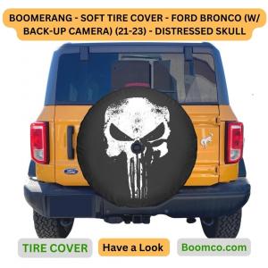 Photo of Buy Ford Bronco Spare soft Tire Cover - Distressed Skull - BOOMERANG
