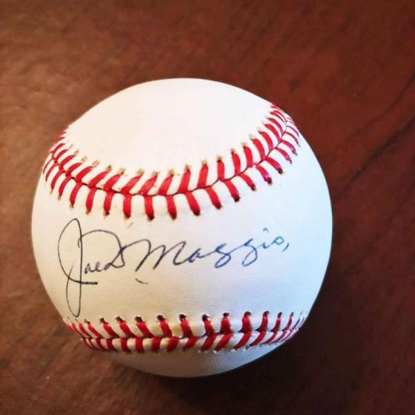 Photo of Joe Dimaggio Original Signed Baseball