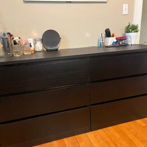 Photo of Dresser - 6-drawer dresser, black-brown, 63x30 3/4 "