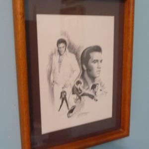 Photo of Elvis Framed Drawing