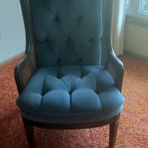Photo of High-back blue chair