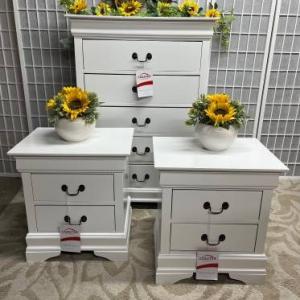 Photo of NEW White Dresser and two Nightstands-PRICE REDUCED!
