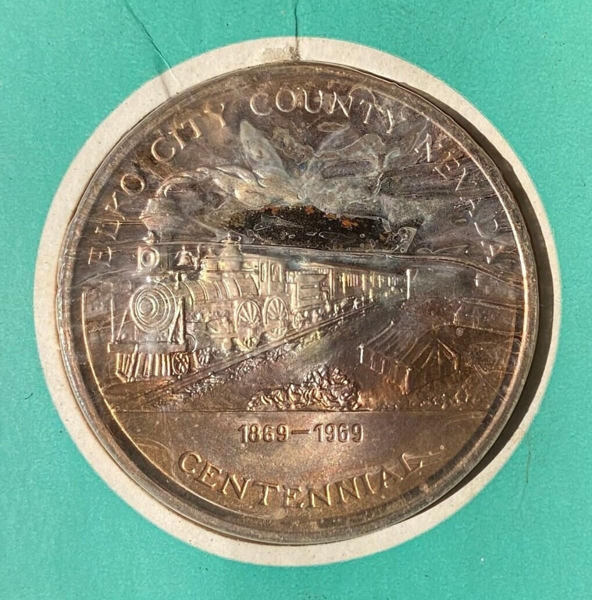 ELKO , NEVADA Centennial 1869 1969 Coin - Medal , The Franklin Mint ...