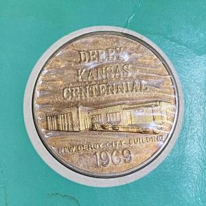 Photo of Derby, Kansas, El Paso, Centennial 1869 - 1969, Franklin Mint Specimen,  Coin, M