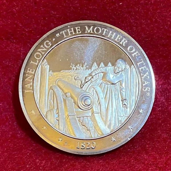 Photo of Jane Long, The Mother of Texas, 1820, Franklin Mint, Coin, Medal, Exonumia, Meda