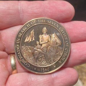Photo of Coronado in Search of the Seven Cities of Cibola 1540 Franklin Mint, Coin, Medal