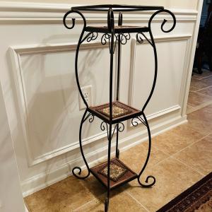 Photo of Decorative Black Wrought Iron Stand