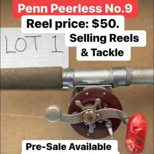 Photo of Penn Peerless No. 9 Reel Lot #1 used Fishing Gear - Liquidating Collection of Te