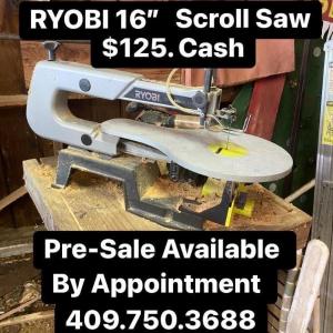 Photo of Scroll Saw 16" Ryobi used woodworking equipment workshop liquidation sale - Pre 