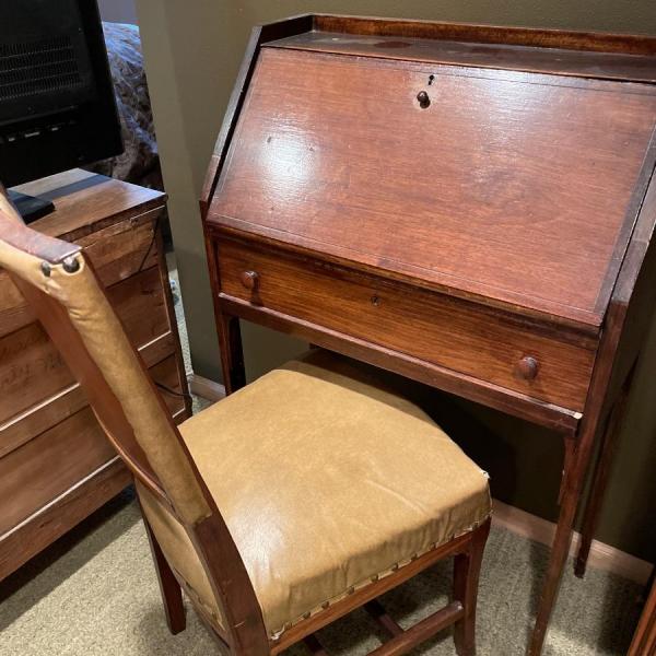 Photo of Vintage drop down desk and chair