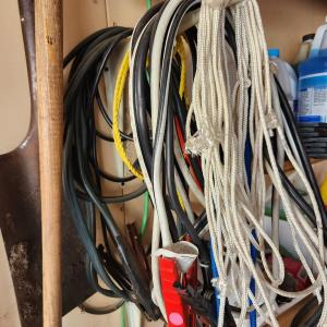 Photo of Jumper cables, extension cords, rope