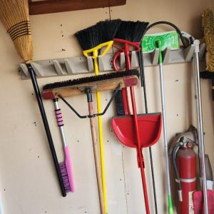 Photo of Brooms and floor cleaners