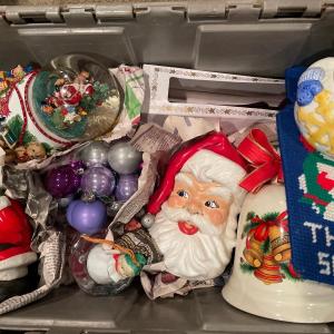 Photo of 2 totes of Vintage Christmas items
