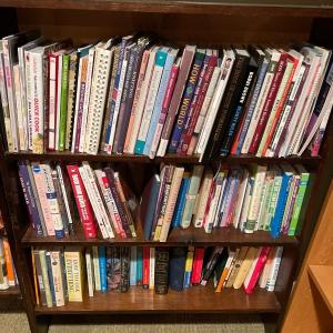 Photo of Book shelf and books