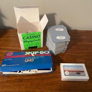 Photo of Skip-BO and playing cards