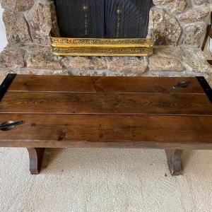 Photo of Solid Wood Coffee Table with Trestle
