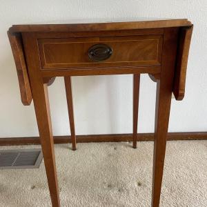Photo of Drop Leaf Side Table with Drawer