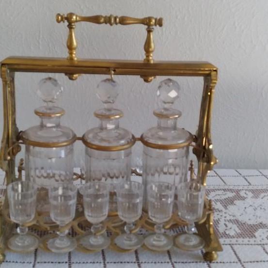 Photo of Brass Cocktail Decanter Set