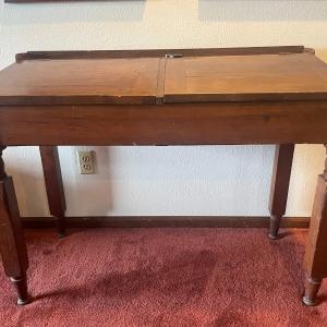 Photo of 19th Century Slant Front Desk with Ink Well