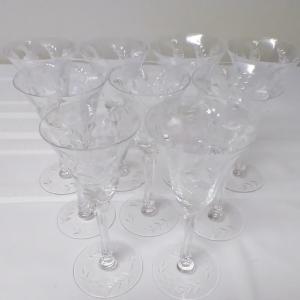 Photo of Etched Crystal Digestifs Glasses