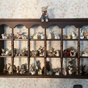 Photo of LOT 263D: Rabbit Figurines on Decorative Wall Shelf
