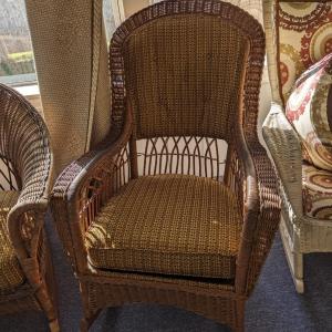 Photo of Gorgeous Upholstered Wicker Rocking Chair
