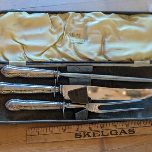 Photo of Vintage Sheffield Cutlas Silver Carving Knife Set