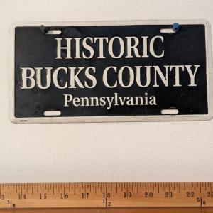 Photo of Vintage "Historic Bucks County, Pa" Metal Sign