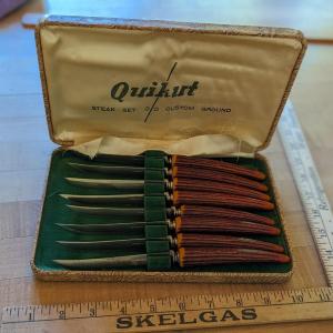 Photo of Vintage Sheffield Cutlas Silver Carving Knife Set