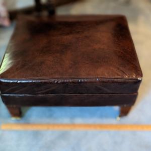 Photo of Vintage Leather Ottoman