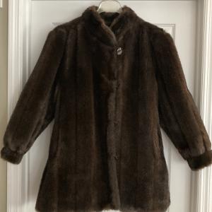 Photo of Vintage Faux dark brown coat 