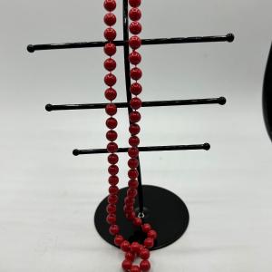 Photo of Vintage Retro Red Plastic Bead Necklace