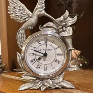 Photo of Spoontiques pewter hummingbird clock