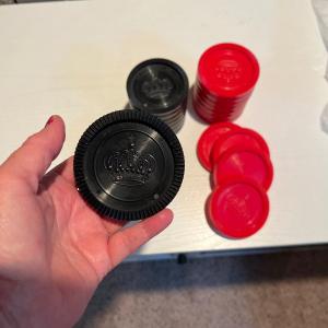 Photo of Large checker pieces